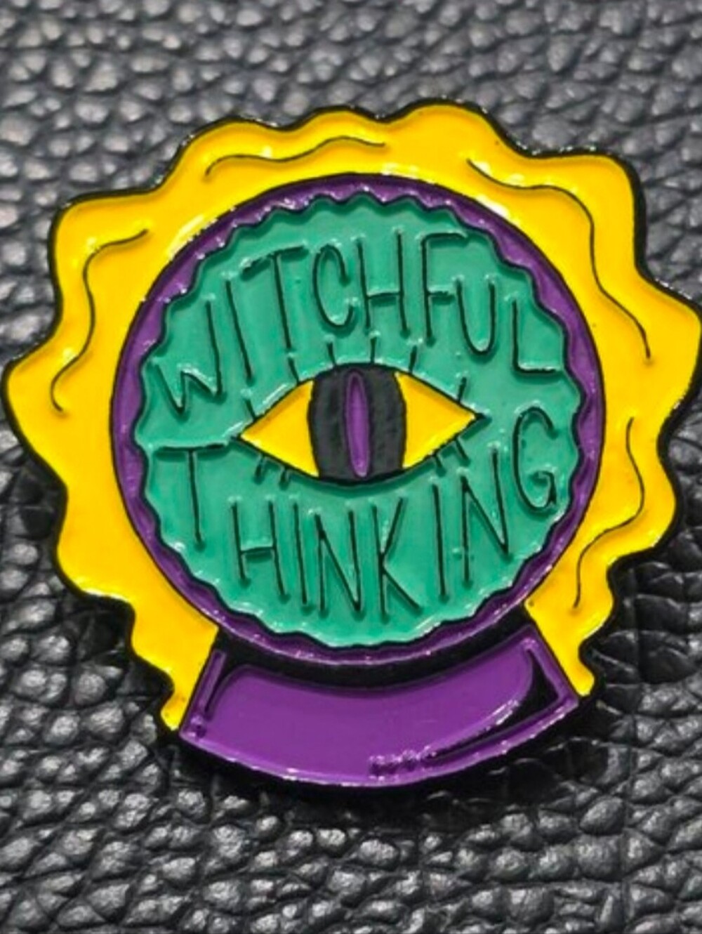 Killstar Witchful Thinking Enamel Pin Crystal Ball All Seeing Eye Goth Lapel NWT